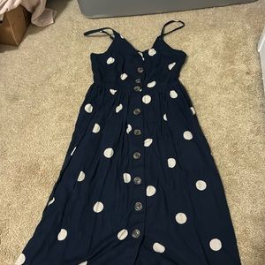 Navy midi dress